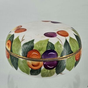 Vintage Beyer & Boch B & B Germany Hand Painted porcelain Trinket Box